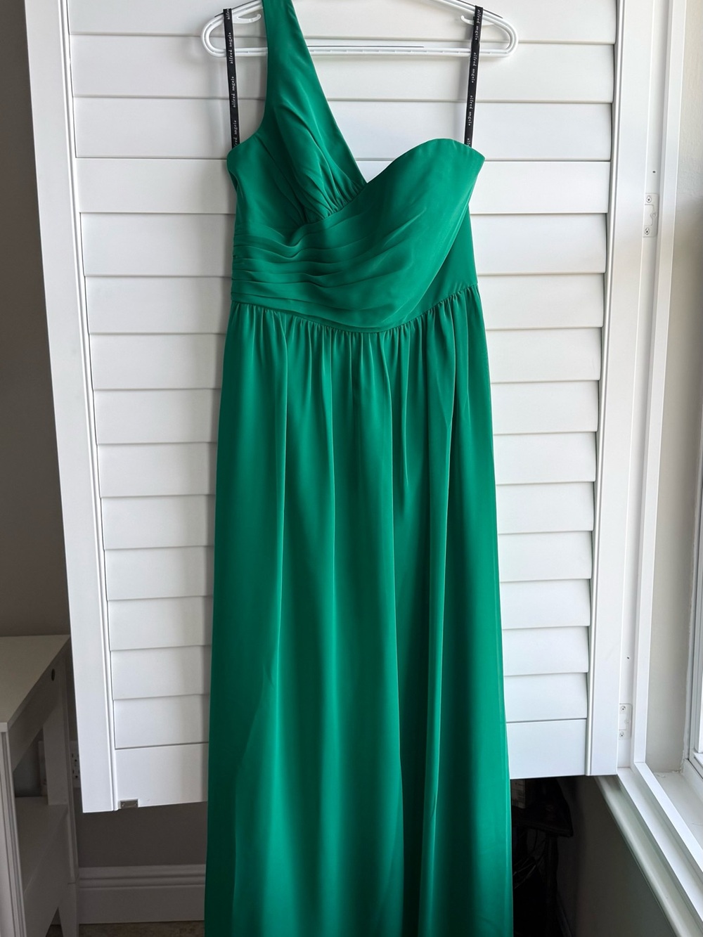 Alfred Angelo Emerald One-Shoulder Evening Gown | Size 10